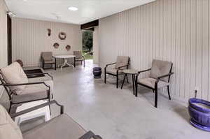 Breezeway with skylights