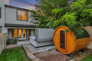 Exterior space featuring french doors