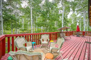 View of wooden terrace