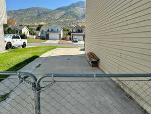 Exterior space with a mountain view