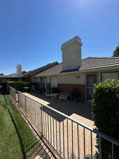 fenced patio