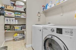 Laundry Room includes lots of storage.