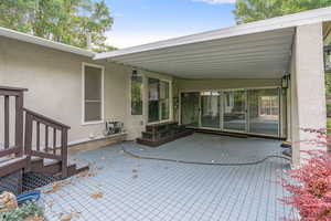 View of patio / terrace with a wooden deck