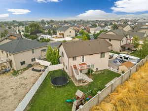 Arial view of backyard, NO BACKYARD NEIGHBORS! And gorgeous mountain views