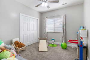 Bedroom 4 being utilized as a childrens play room