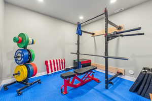 View of workout area