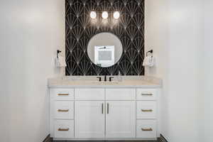 Bathroom featuring vanity