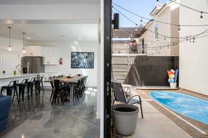 View of swimming pool with sink