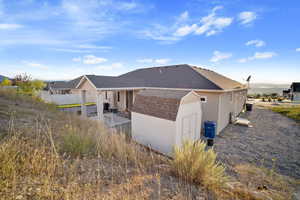 Large Storage shed and RV parking area