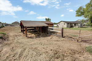 View of corral featuring an outbuilding