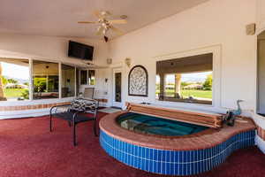 View of patio / terrace with ceiling fan