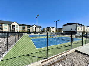 View of tennis/pickleball court