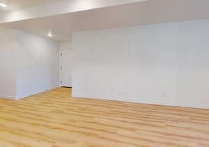 Empty room featuring light hardwood / wood-style floors