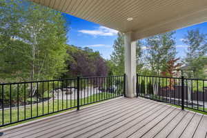 View of wooden deck