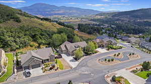 Bird's eye view featuring a mountain view