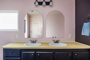 Bathroom featuring vanity