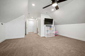 Bonus room/bedroom above garage.  TV and mount included with home.