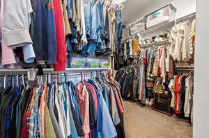 Spacious owner's suite walk-in closet.