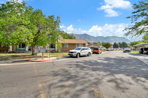 Exterior space with a mountain view