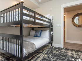 Bedroom featuring hardwood / wood-style flooring