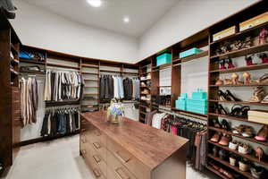 View of walk in closet