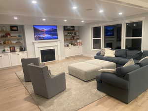 Living room featuring light hardwood / wood-style floors