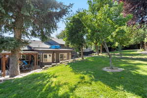 View of yard with a patio