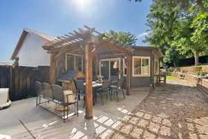 View of patio / terrace with a pergola