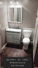 Basement apartment bathroom