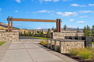 Exterior space featuring a mountain view