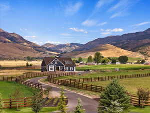 Property view of mountains featuring a rural view