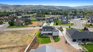 Bird's eye view featuring a mountain view