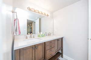 Bathroom featuring vanity