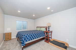 View of carpeted bedroom