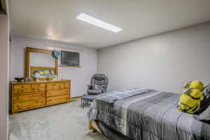 Bedroom featuring carpet floors