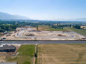 Bird's eye view featuring a mountain view