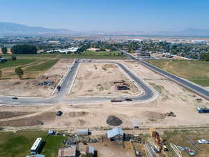 Aerial view featuring a mountain view and a rural view