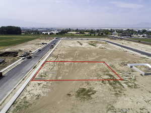 Aerial view with a rural view