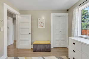 Bedroom 3 includes hardwood floors and a closet.