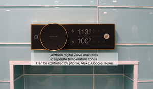 Kohler Anthem digital valve maintains 2 separate temperature zones.