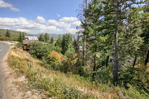 Property lot access with view of mountains