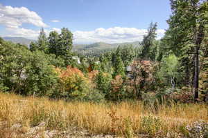 Property lot with view of mountains