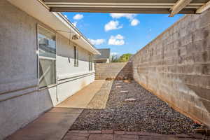 View of fenced yard