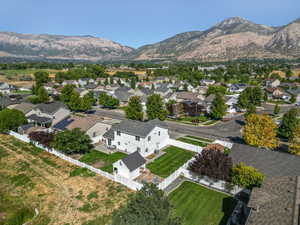 Exterior space with a mountain view