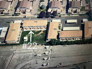 Satellite view showing  location  of unit #22 as one of the nicest available in this  complex, with  access to the  large common area.