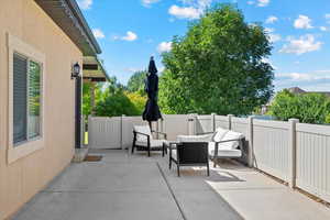 View of patio / terrace with an outdoor living space