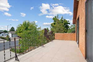 View of patio / terrace featuring a balcony