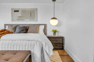 Bedroom featuring light hardwood / wood-style floors