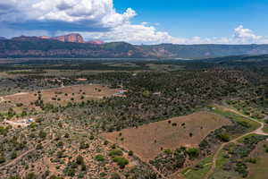 Bird's eye view featuring a mountain view