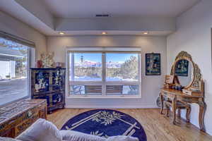 Living room featuring light hardwood / wood-style floors